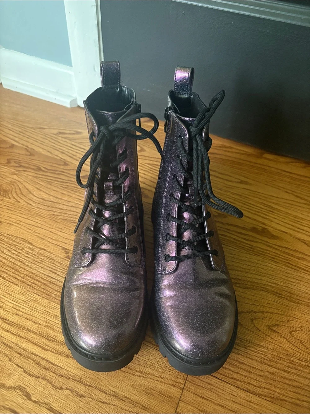 Art Class Purple combat boots size 5